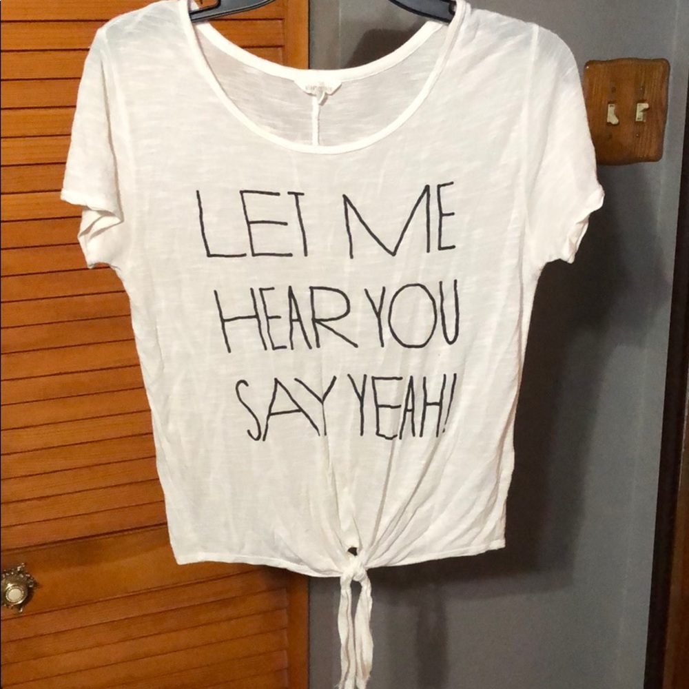 White crop tee